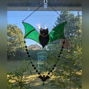 Stained Glass Bat Suncatcher